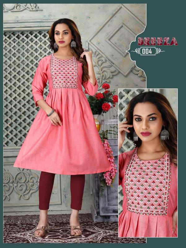 Trendy Breeza Rayon Regular Wear Fancy Kurti Collection